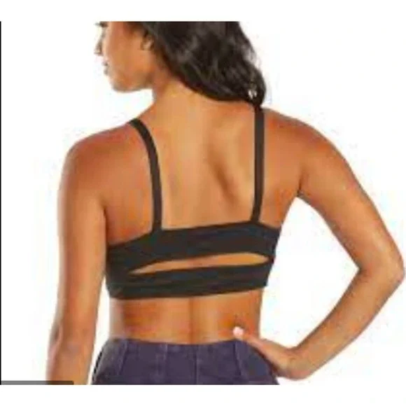 Free People Very Prairie Bra Black Sports Bra Size XS NWT - Picture 7 of 7